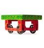 Green Wooden Hand Painted Thela Tray