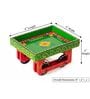 Green Wooden Hand Painted Thela Tray