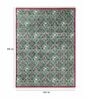 Green Floral Wool & Cotton 5 ft x 7 ft Hand Knotted Carpet