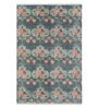 Green Wool & Cotton Floral 6 x 9 Feet Hand Knotted Carpet Amer Canvas Collection