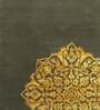 Buy Green Wool And Art Silk Vintage 5 x 7 Feet Hand Tufted Carpet