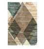 Buy Green Wool and Viscose Geometrical 6 x 8 Feet Hand Tufted Carpet
