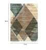 Buy Green Wool and Viscose Geometrical 6 x 8 Feet Hand Tufted Carpet