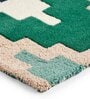 Buy Green Abstract Wool 4 ft x 6 ft Hand Tufted Carpet