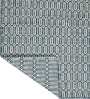 Green Wool Geometric 96 x 60 Inches Hand Woven Dhurrie