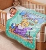 Green Wool Kids Print 350 GSM Premium Baby blanket