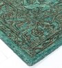 Green Wool Ogee 8 ft x 10 ft Hand Tufted Carpet