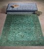 Green Wool Ogee 8 ft x 10 ft Hand Tufted Carpet