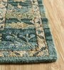 Green Persian Wool 8 ft x 10 ft Hand Tufted Carpet