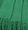 Green Woven.Yarn Dyed Throw