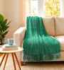 Green Woven.Yarn Dyed Throw