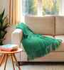 Green Woven.Yarn Dyed Throw
