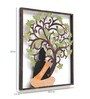 Wrought Iron Framed Tree Wall Art With Led In Green