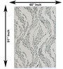 Grey Abstract Wool And Cotton 5 X 8 Ft Hand Tufted Carpet