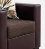 Greenville Fabric 1 Seater Sofa in Brown Colour