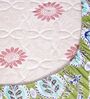 Greeny Garden Floral 144 Tc Cotton Elastic Fitted King Bedsheet With 2 Pillowcovers