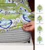 Greeny Garden Floral 144 Tc Cotton Elastic Fitted King Bedsheet With 2 Pillowcovers