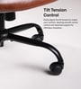 Gregory High Back Leatherette Executive Chair In Brown Finish