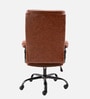 Gregory High Back Leatherette Executive Chair In Brown Finish