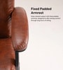 Gregory High Back Leatherette Executive Chair In Brown Finish