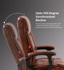 Gregory High Back Leatherette Executive Chair In Brown Finish