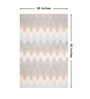 Grey & Beige Abstract Polyester 3 x 5 Feet Machine Made Carpet