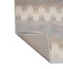 Grey & Beige Abstract Polyester 4 x 6 Feet Machine Made Carpet