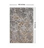 Grey & Beige Abstract Polyester 4 x 6 Feet Machine Made Carpet