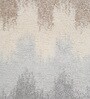 Grey & Beige Abstract Polyester 5 x 7 Feet Machine Made Carpet