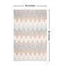 Grey & Beige Abstract Polyester 5 x 7 Feet Machine Made Carpet