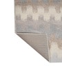 Grey & Beige Abstract Polyester 6 x 9 Feet Machine Made Carpet