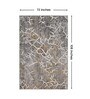 Grey & Beige Abstract Polyester 6 x 9 Feet Machine Made Carpet