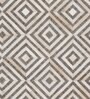Grey & Beige Hair On Leather Geometrical Hand Woven 4X6ft   Carpet