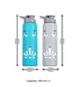 Grey & Blue 750Ml Each Clear Grip Borosilicate Glass With Protective Silicone Sleeve (Set Of 2) Water Bottle
