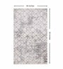 Grey & Brown Abstract Polyester 3 x 5 Feet Machine Made Carpet
