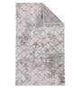Grey & Brown Abstract Polyester 5 x 7 Feet Machine Made Carpet