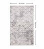 Grey & Brown Abstract Polyester 5 x 7 Feet Machine Made Carpet