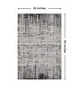 Grey & Cream Abstract Polyester 3 x 5 Feet Machine Made Carpet