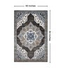 Grey & Cream Traditional Polyester 5 x 7 Feet Machine Made Carpet
