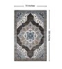 Grey & Cream Traditional Polyester 6 x 9 Feet Machine Made Carpet