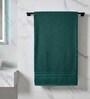 Grey & Dark Green Soft Cotton 500 GSM Solid Bath Towel Pack Of 4