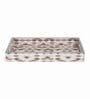 Grey & Gold MDF Wood Barfi  Rectangle Serving Tray