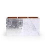 Grey & Gold MDF Wood Grey spiral Cutlery Tissue Holder