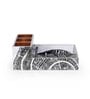 Grey & Gold MDF Wood Grey spiral Cutlery Tissue Holder