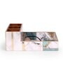 Grey & Gold MDF Wood New Onyx Cutlery Tissue Holder