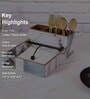 Grey & Gold MDF Wood New Onyx Cutlery Tissue Holder