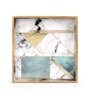 Grey & Gold MDF Wood New Onyx  Square Serving Tray