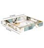 Grey & Gold MDF Wood New Onyx  Square Serving Tray