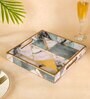 Grey & Gold MDF Wood New Onyx  Square Serving Tray