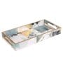 Grey & Gold MDF Wood Onyx  Rectangle Serving Tray